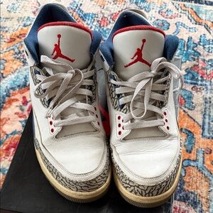 Jordan 3 Retro OG White and True Blue